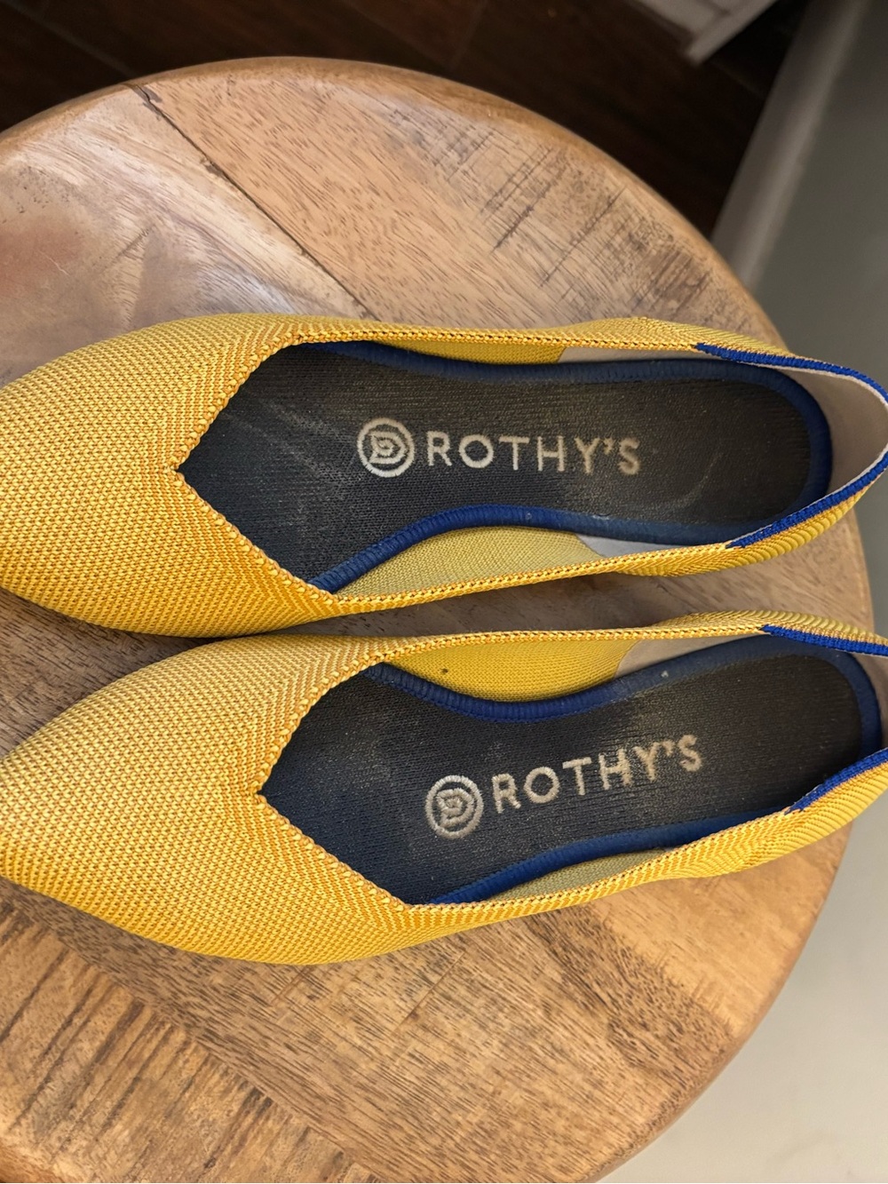 Rothy's Women's Yellow Pointed-Toe ballerina Flats 7